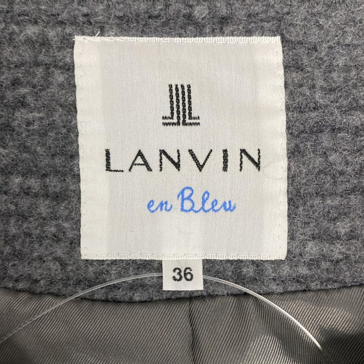 LANVIN en Bleu(ランバンオンブルー) コート サイズ36 S レディース美品 - ダークグレー 長袖/秋/冬