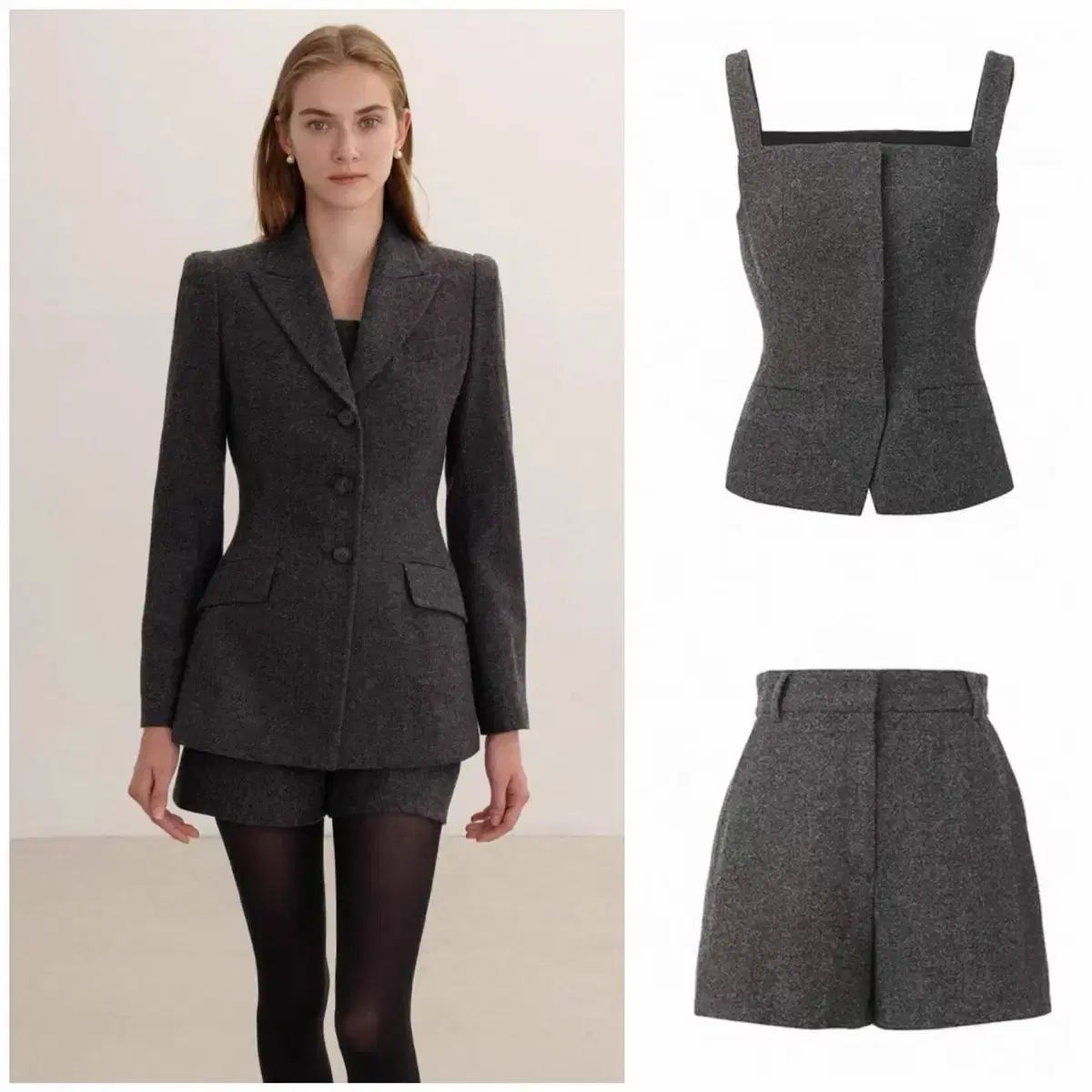 BAU グレー スリーピース 1号 ジャケット トップス ハーフパンツ Bride And You