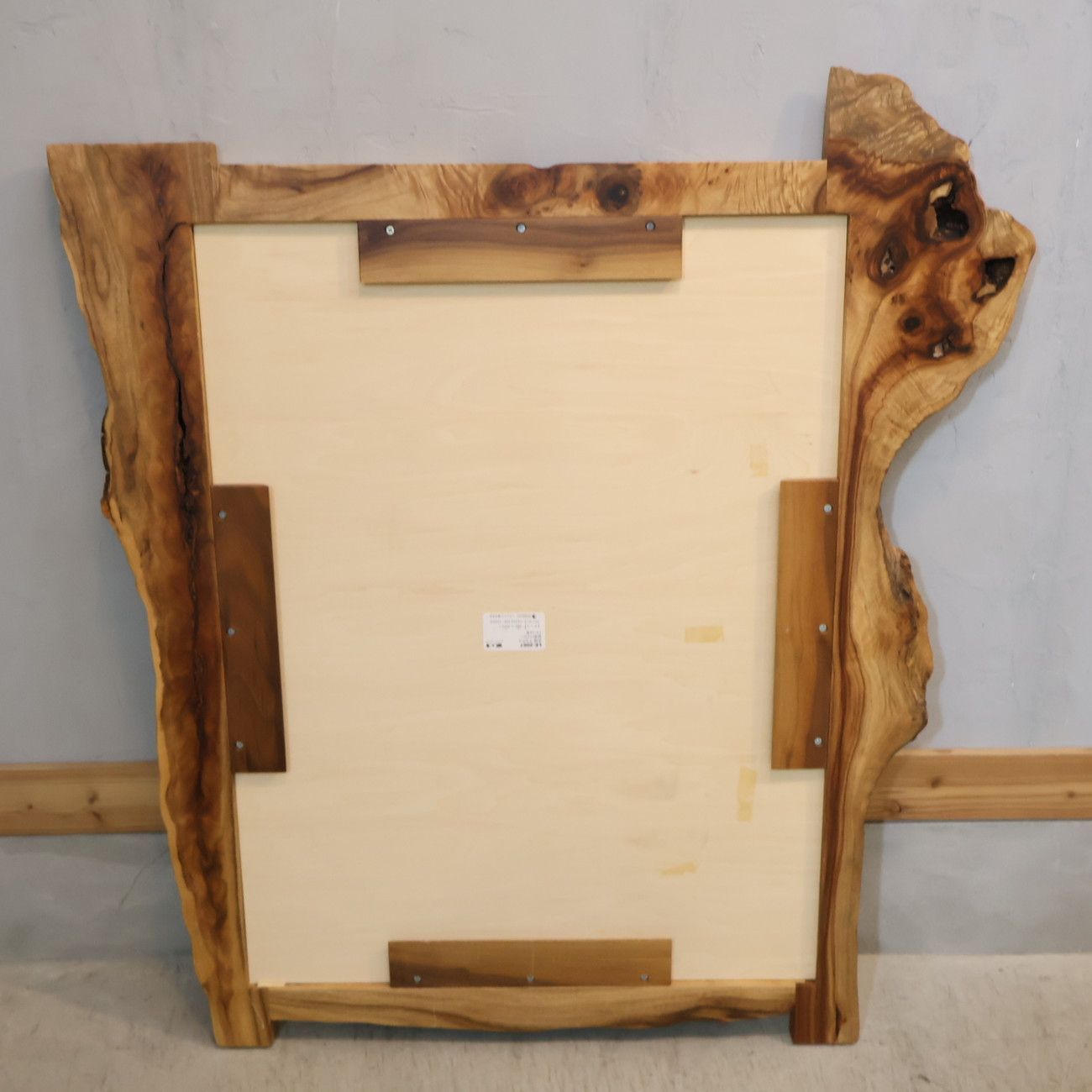 藏工房 レグナテック　オーダー　一点物　赤楠　耳付　無垢板　鏡　ウォール　ミラー 藏工房 レグナテック オーダー 一点物 赤楠 耳付 無垢板 鏡 ウォール