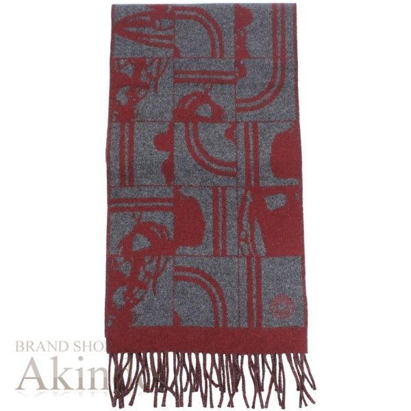 新品】エルメス マフラー ブリッド・ドゥ・ガラ グレー ボルドー