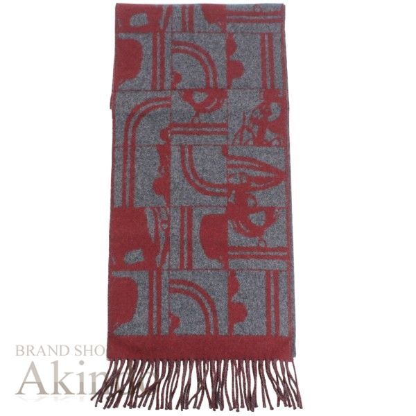 新品】エルメス マフラー ブリッド・ドゥ・ガラ グレー ボルドー