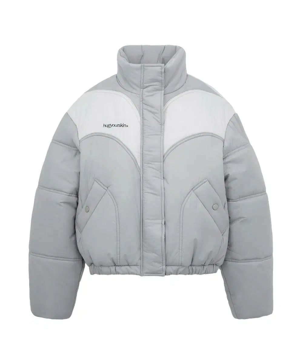 ハグユアースキン パファーダウンジャケット グレー