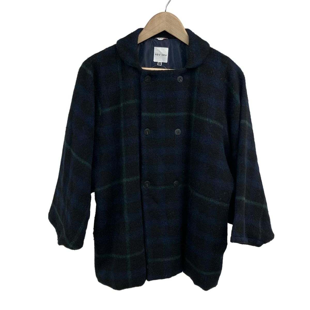 SOU・SOU(ソウソウ) コート サイズS レディース美品 - ネイビー×黒