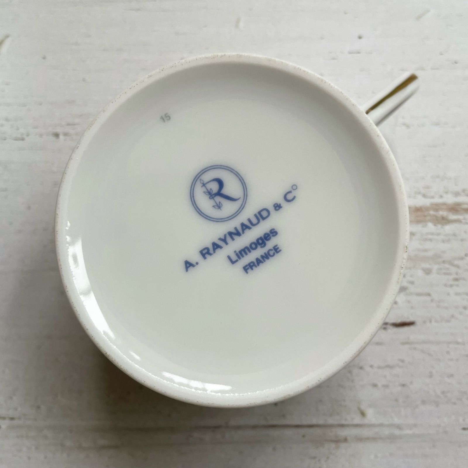 オリジナルパッケージ入り リモージュ レイノー 金彩蝶と花文 カップ&ソーサー1客