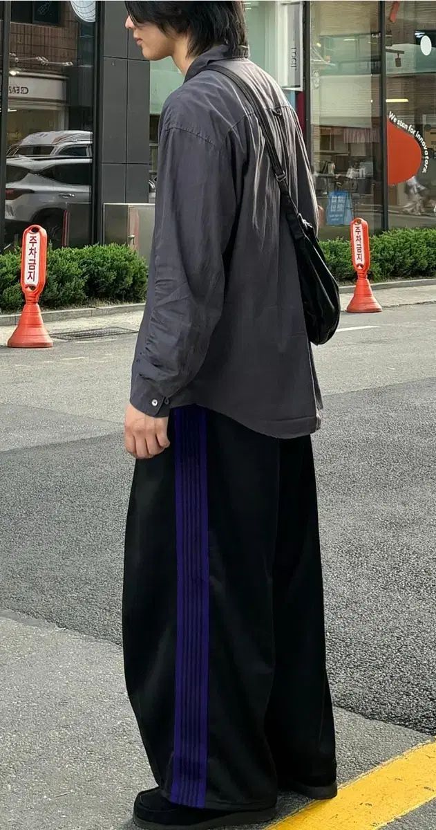 GW限定値引き‼️Needlesセットアップ Needles ニードルズ track Jaket hdパンツ ブラック/PURPLE