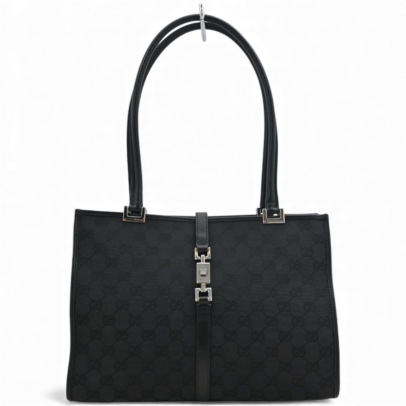 グッチ GGキャンバス ジャッキー トートバッグ ブラック gu6626gg