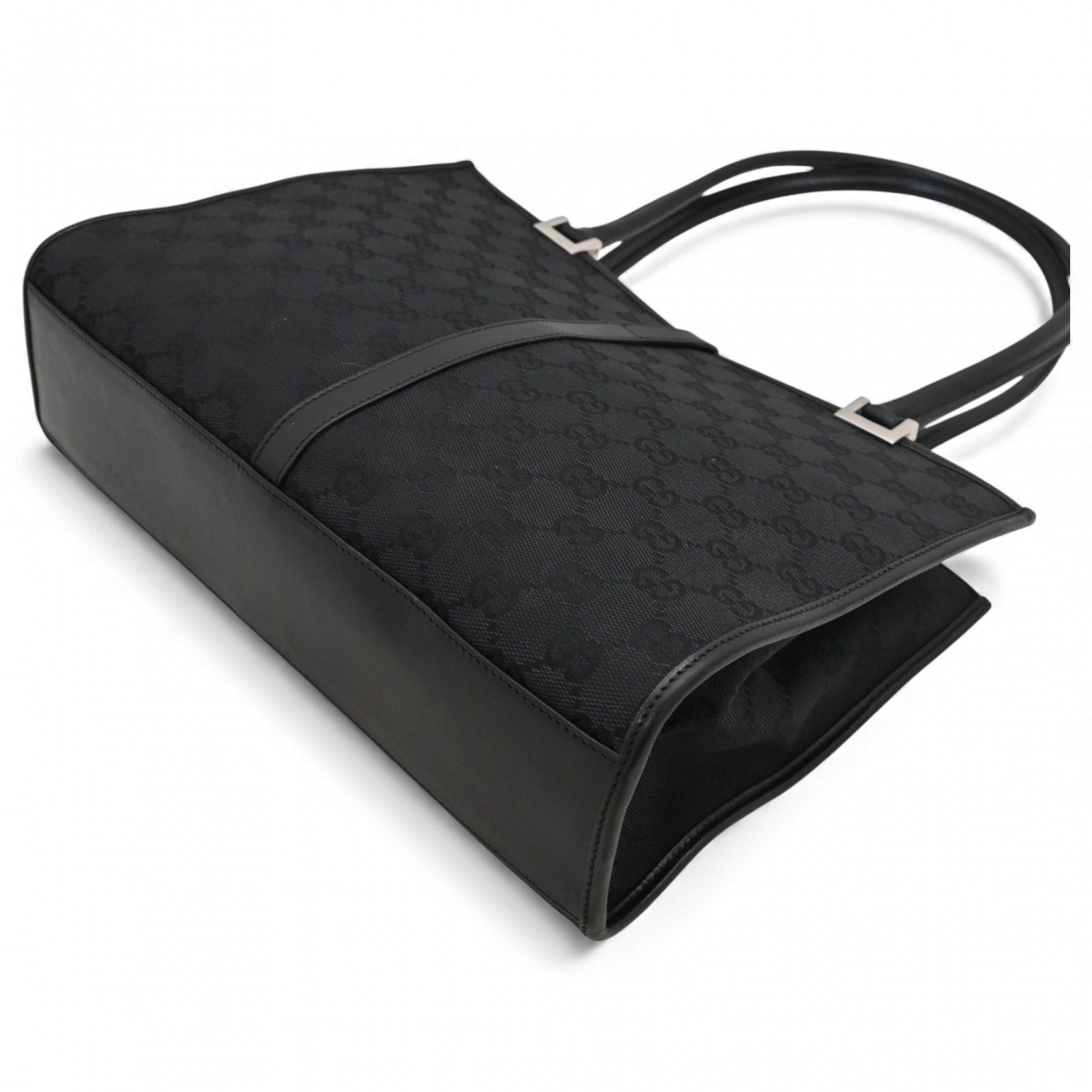 未使用級✨グッチ ハンドバッグ GG キャンバス ジャッキー ブラック 中古・古着通販】GUCCI (グッチ) GGキャンバスジャッキーハンドバッグ