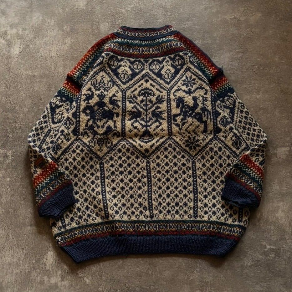 90年代 90s DALE OF NORWAY ノルディック柄 ウール ニット セーター