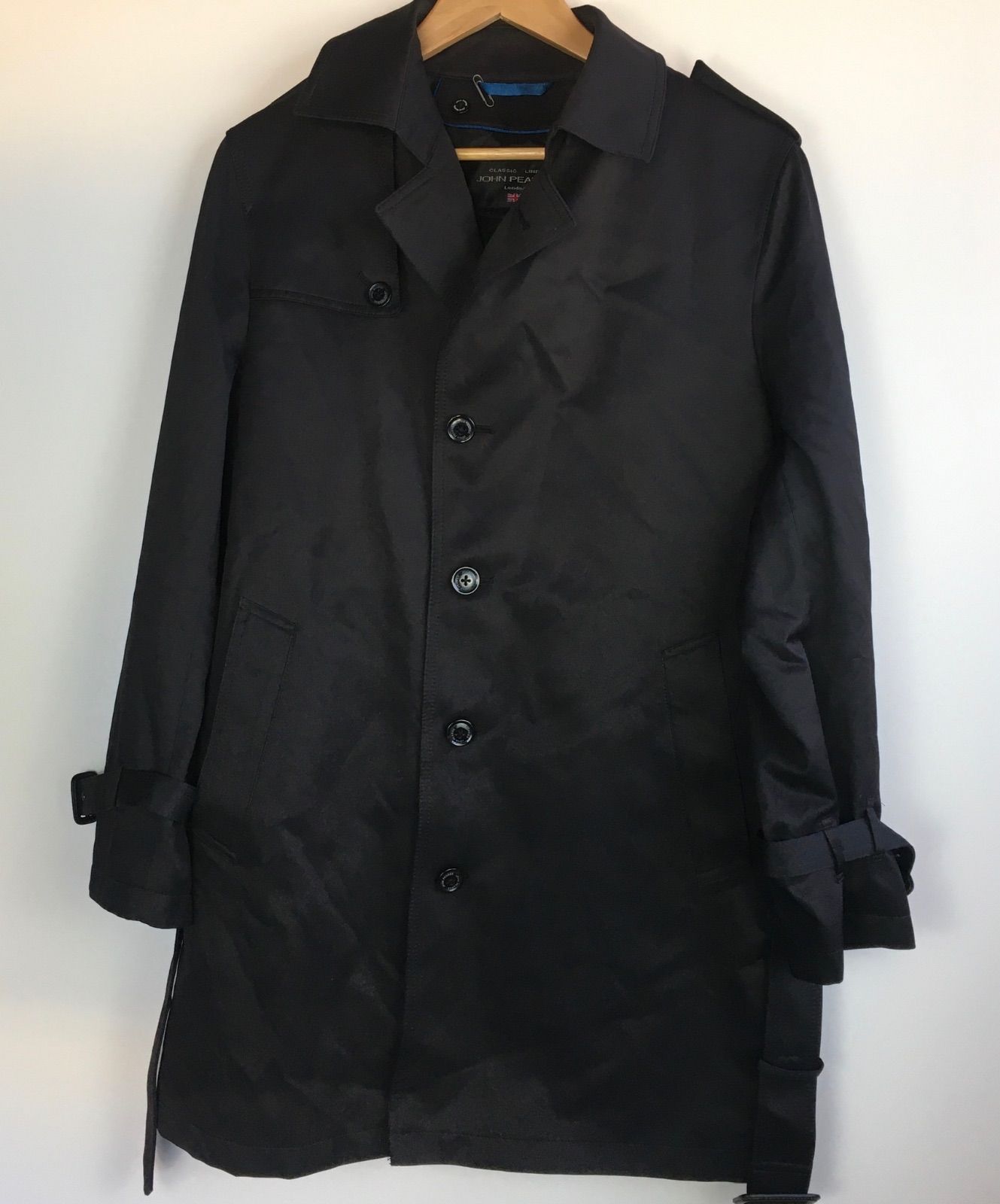 ジョンピアース コナカ トレンチコート メンズ M ブラック