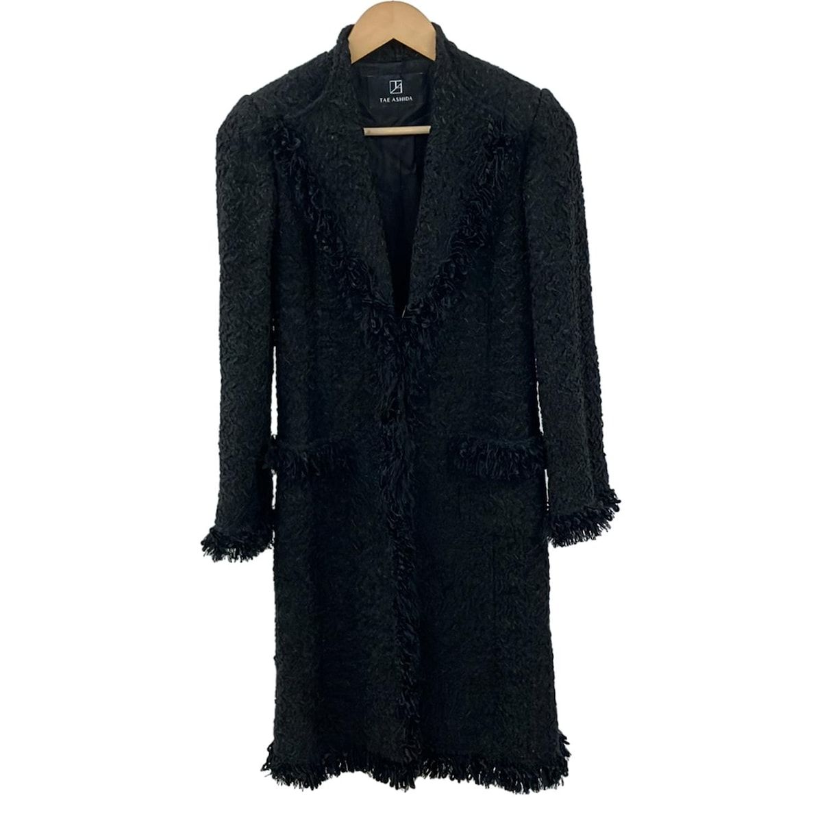 TAE ASHIDA ブラックロングコート　サイズ７ TAE ASHIDA ブラックロングコート サイズ7 TAE ASHIDA タエ アシダ