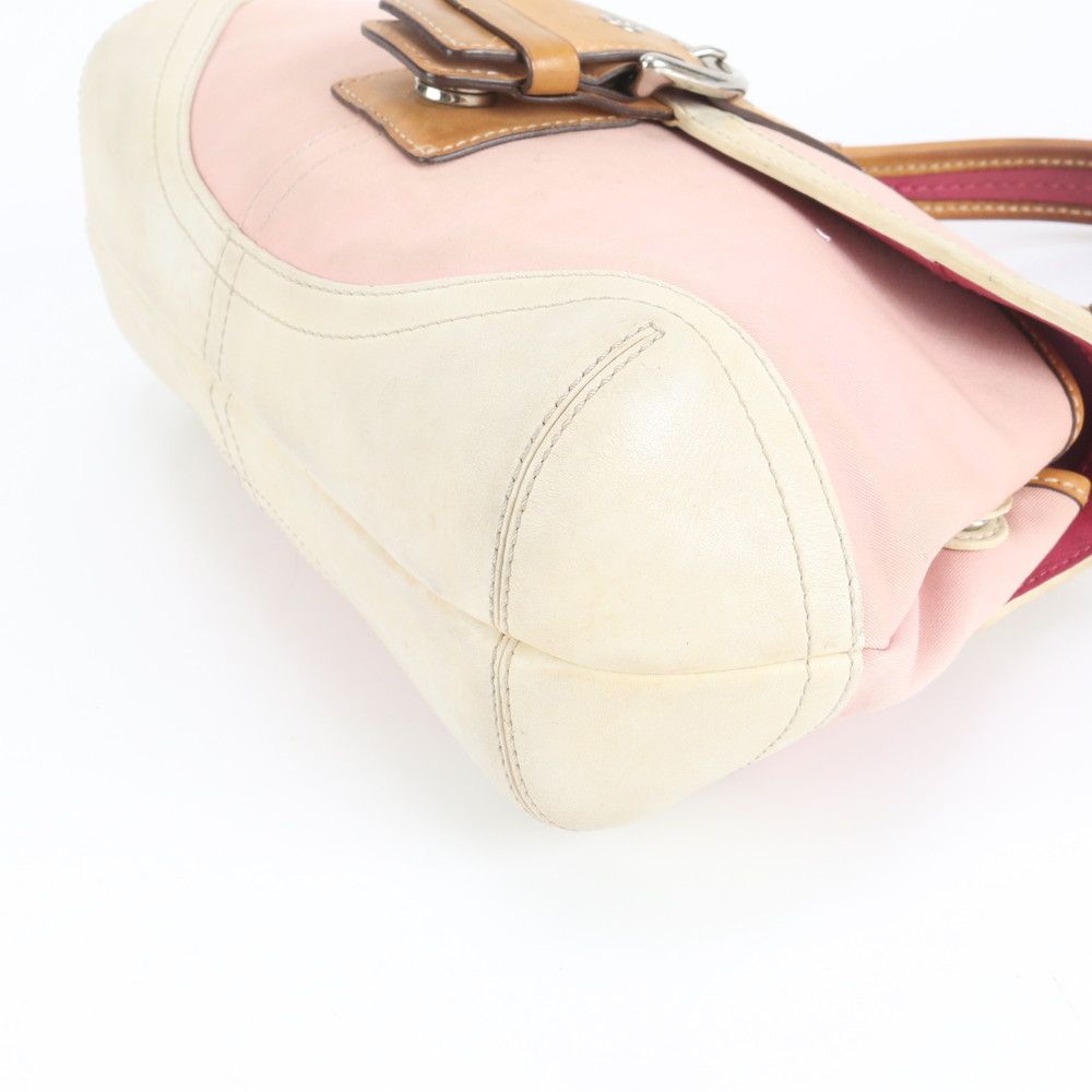 美品 コーチ ソーホー 4432 レザー キャンバス ハンドバッグ 本革