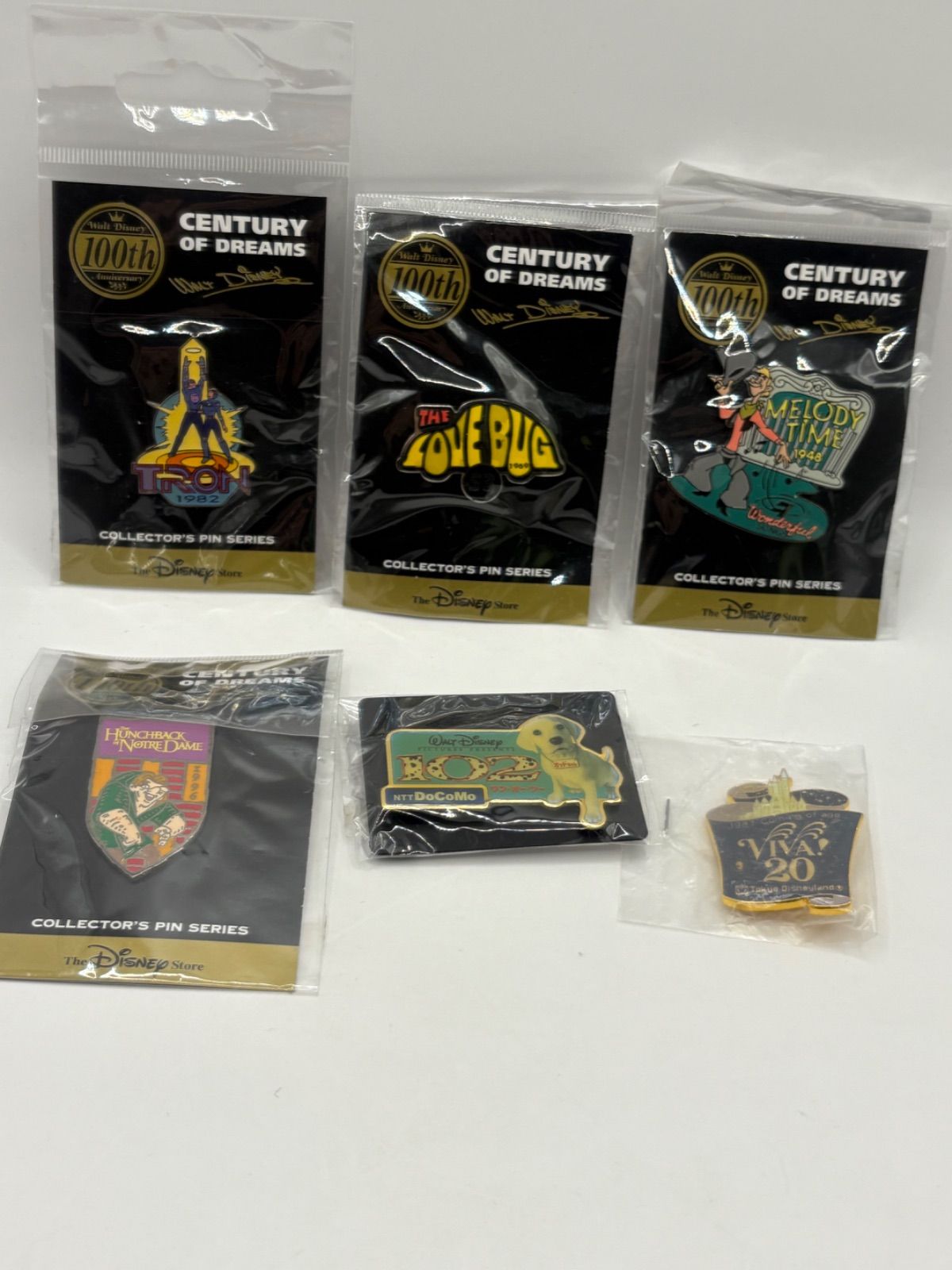 7点セット】ディズニー ピンバッジ 100周年 CENTURY OF DREAMS TRON