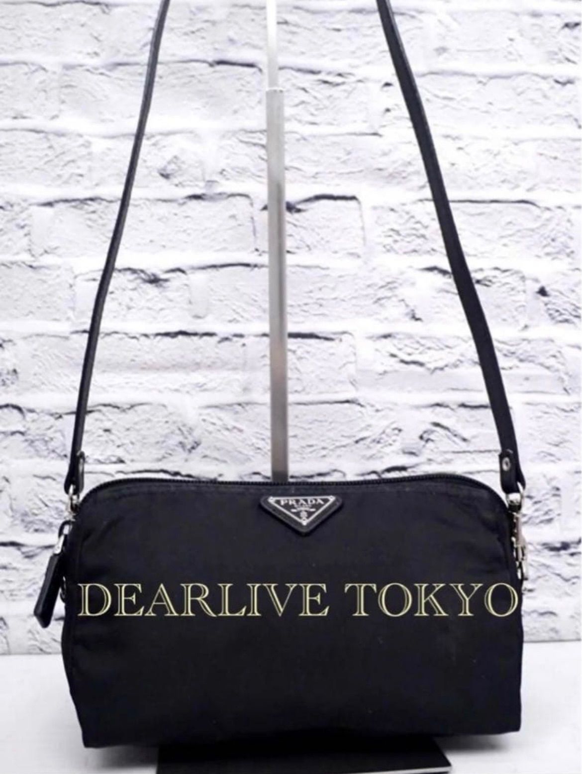 美品◇ PRADA プラダ ナイロンxレザー クロスボディ ショルダーバッグ