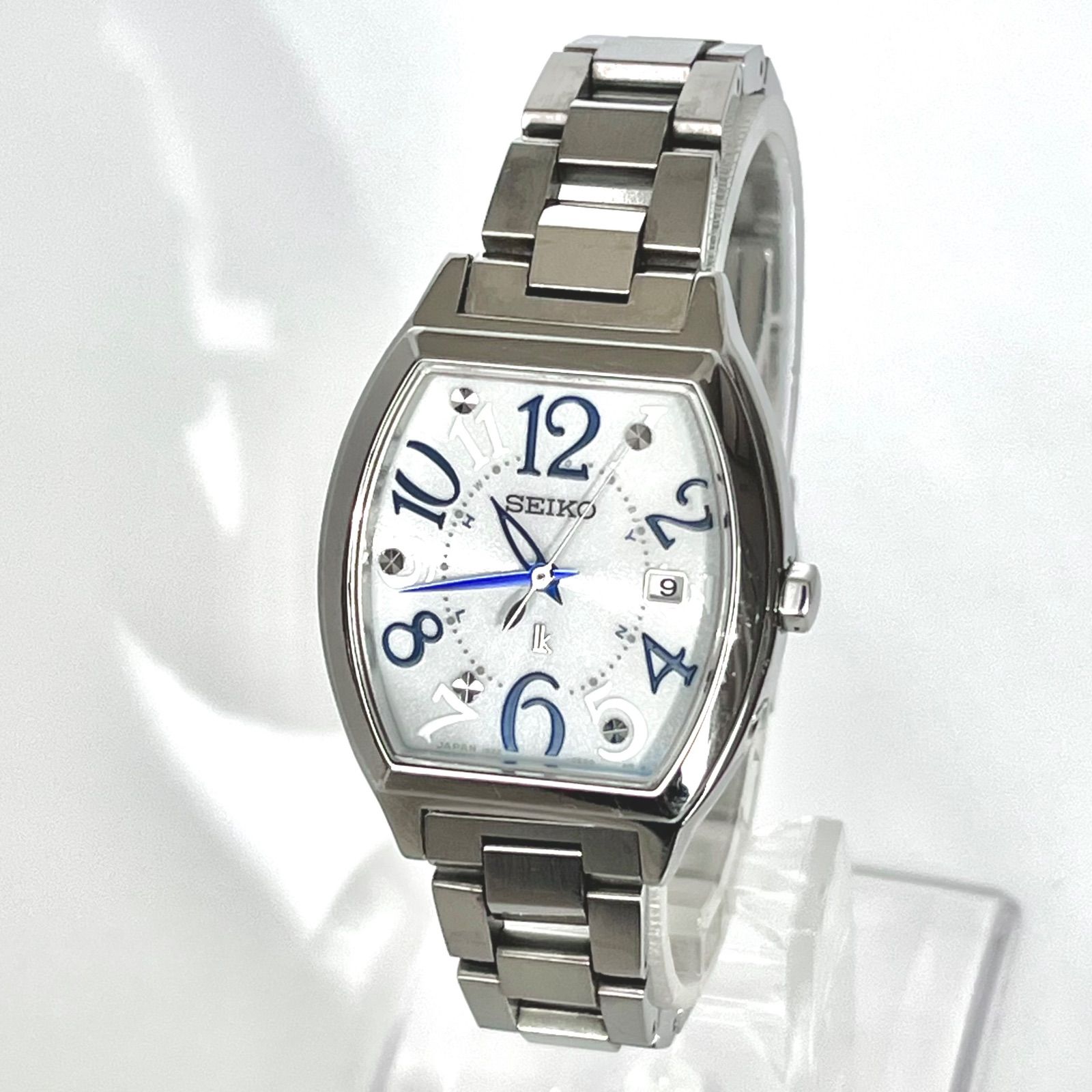 セイコー ルキア レディース 腕時計 稼働 電波ソーラー 磨き済み SEIKO LUKIA 白文字盤 シルバー