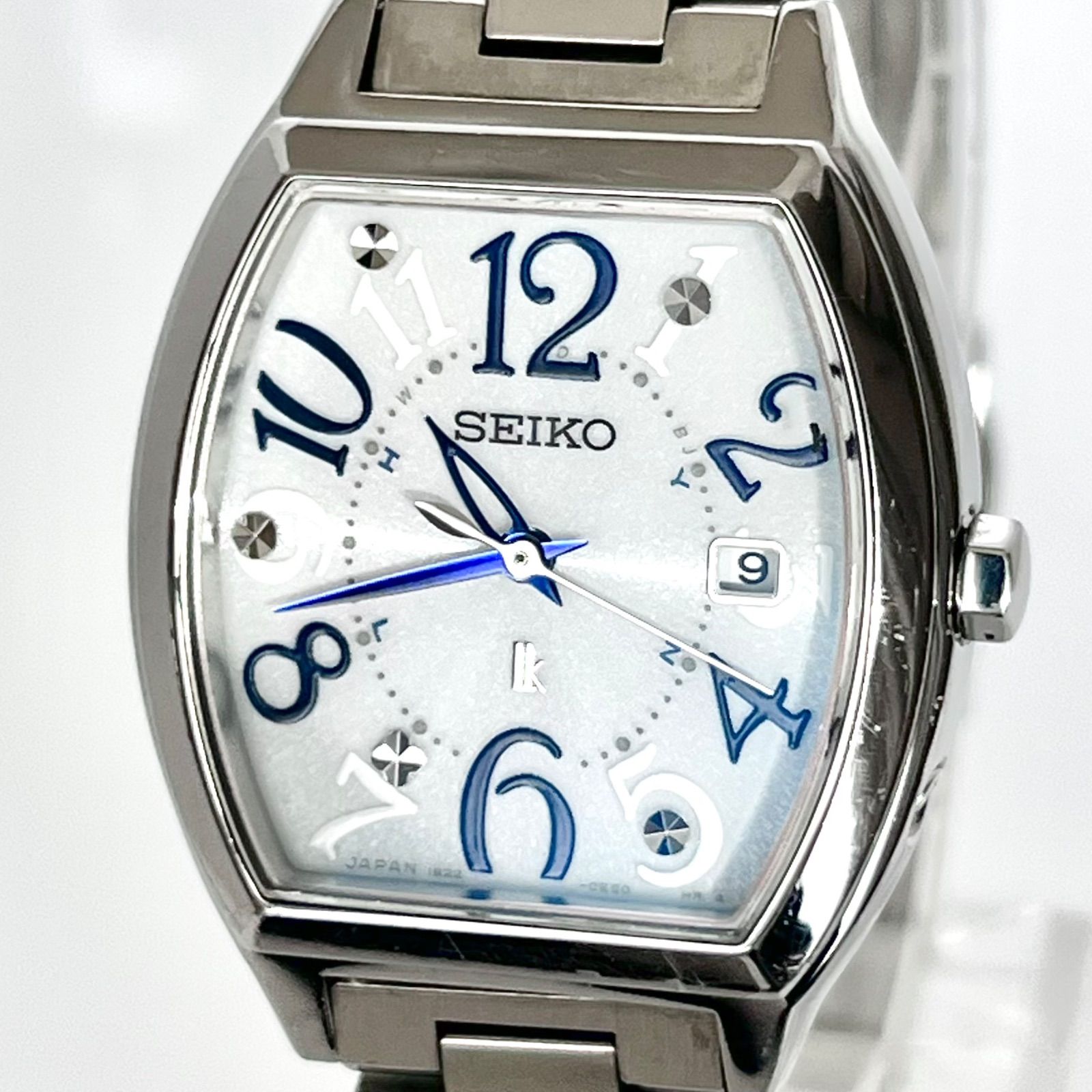 セイコー ルキア レディース 腕時計 稼働 電波ソーラー 磨き済み SEIKO LUKIA 白文字盤 シルバー