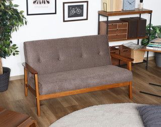 ♪2人掛 厚手 ファブリックソファ 幅127 cm ソファ チェア 椅子 1人暮らし 2人暮らし DINKS 新婚