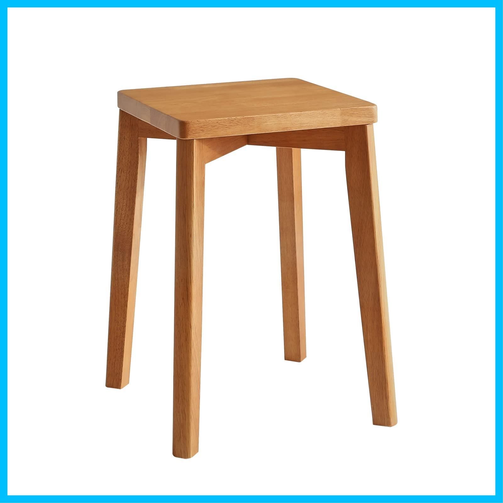 四角 木製 ダイニングチェア 天然木 ミニテーブル 椅子 玄関 収納