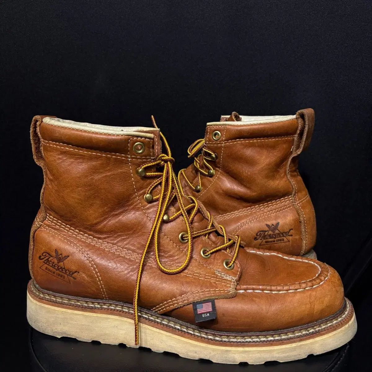 Thorogood モックトゥ ワークブーツ ブラウン　9インチ 27センチ Thorogood モックトゥ ワークブーツ ブラウン 9インチ 27センチ