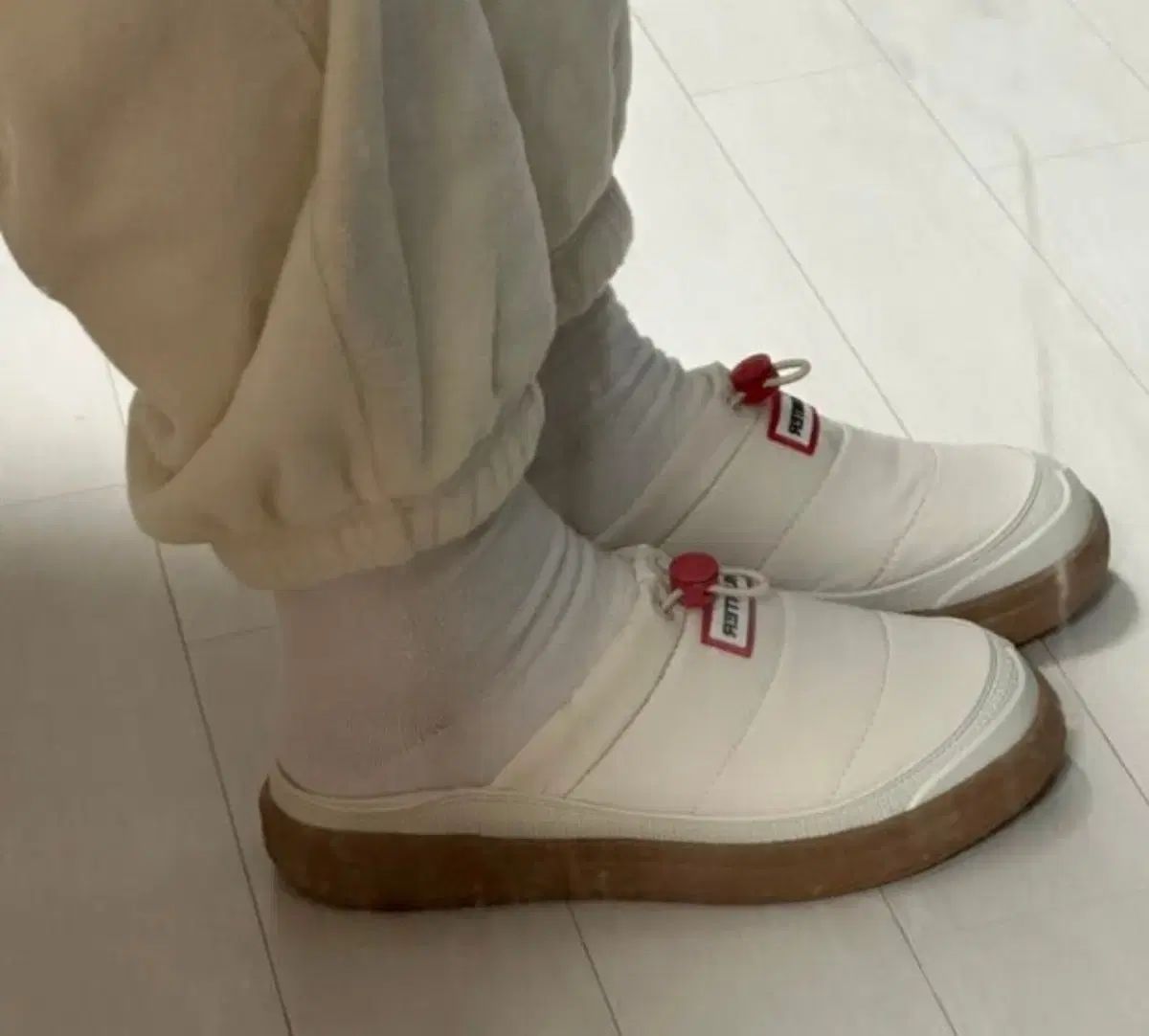 ハンター スリッポン アイボリー 230