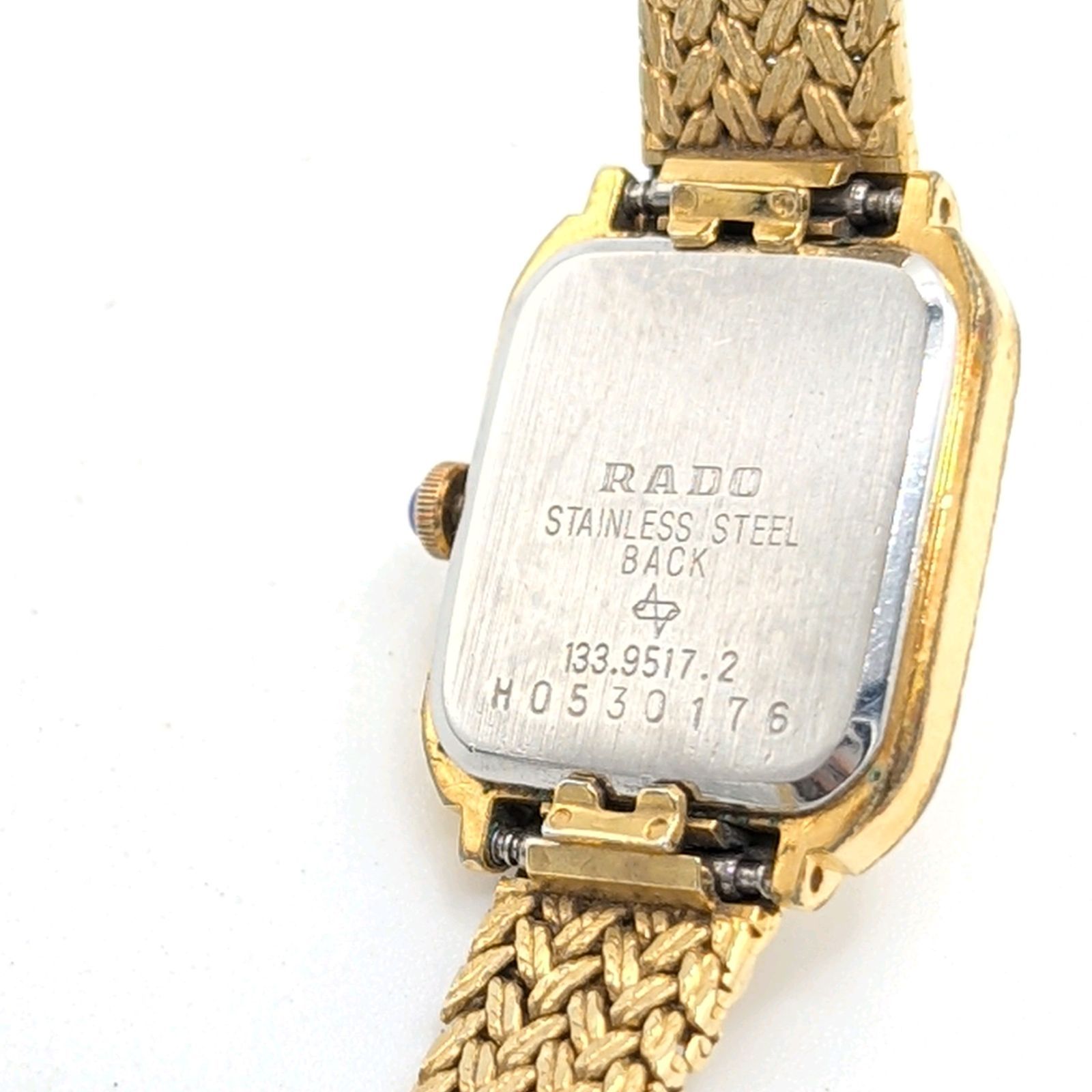 RADO 133.9517.2 Watch Quartz Ladies Gold dial square Y2K 00S
