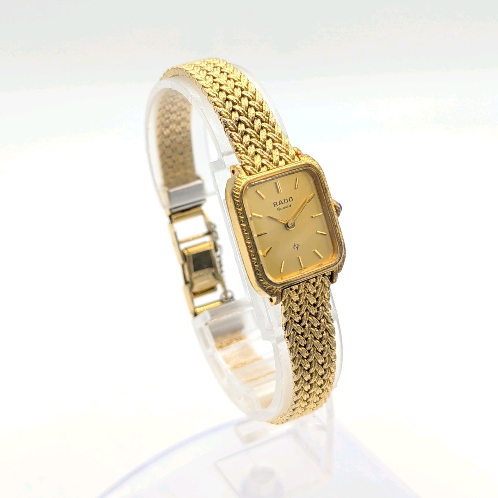 RADO 133.9517.2 Watch Quartz Ladies Gold dial square Y2K 00S