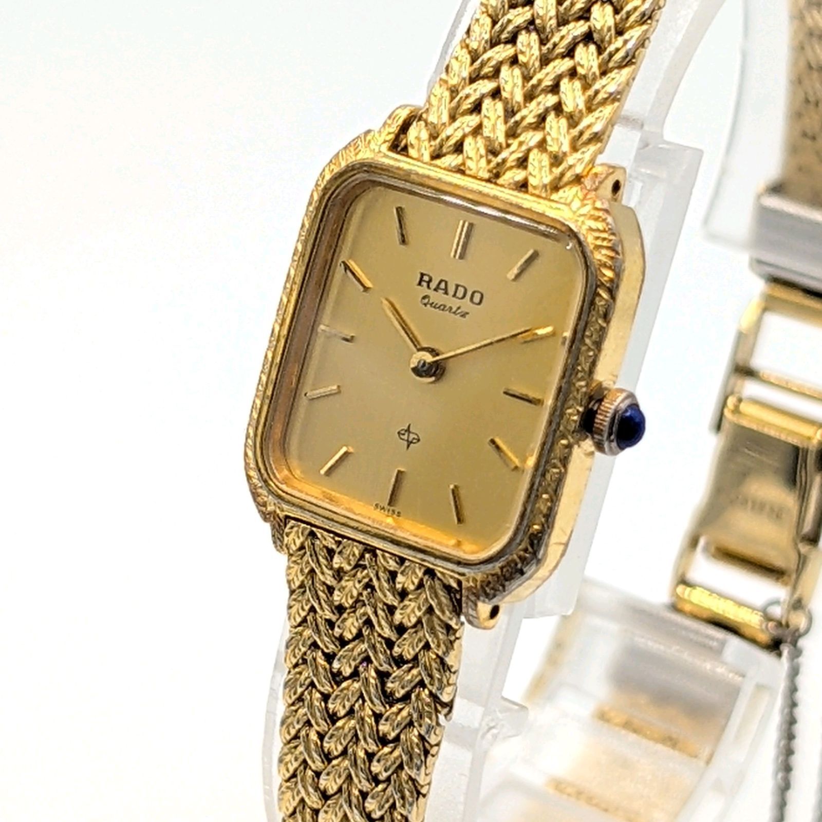 RADO 133.9517.2 Watch Quartz Ladies Gold dial square Y2K 00S