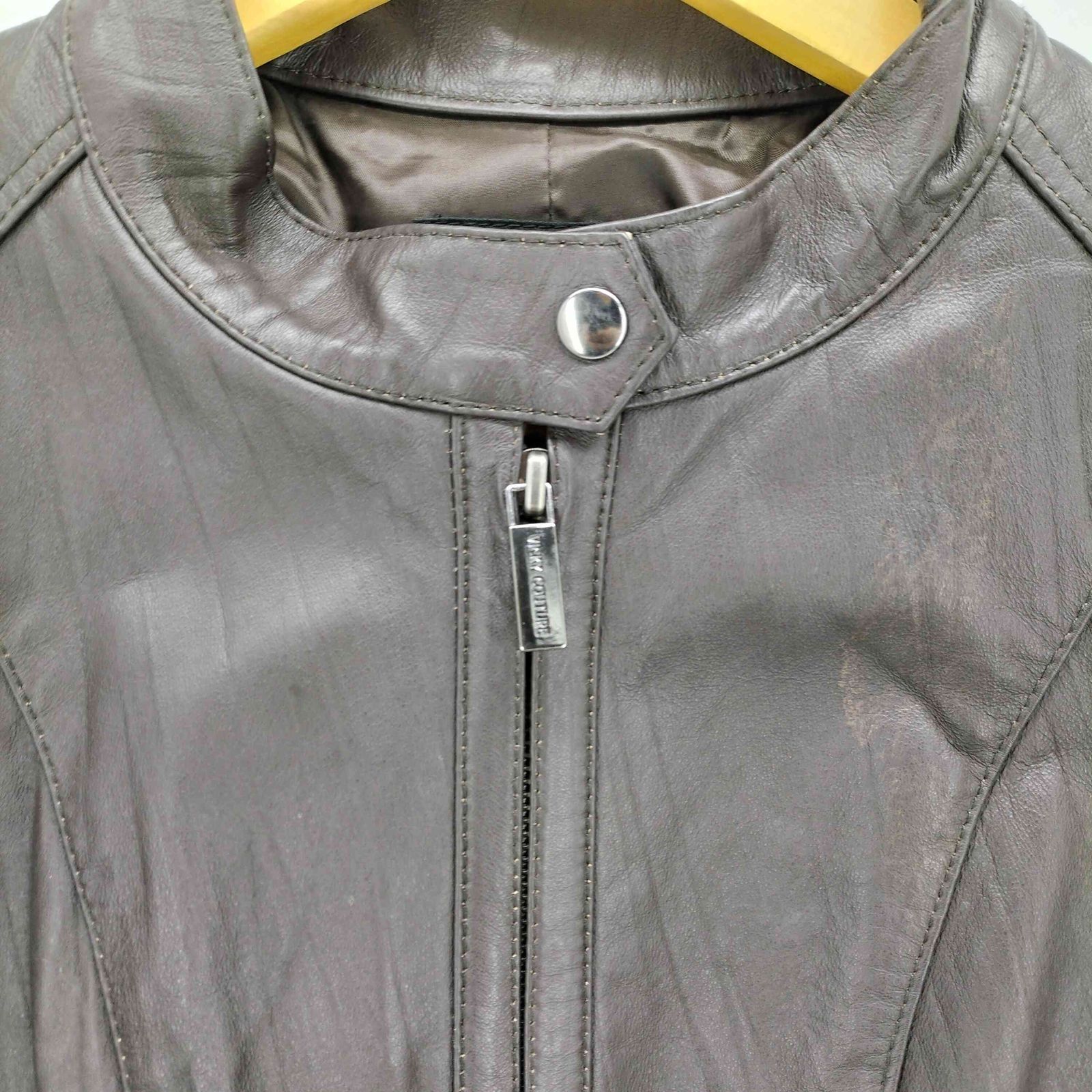 ビッキー VICKY ピッグレザー シングル ライダース ジャケット