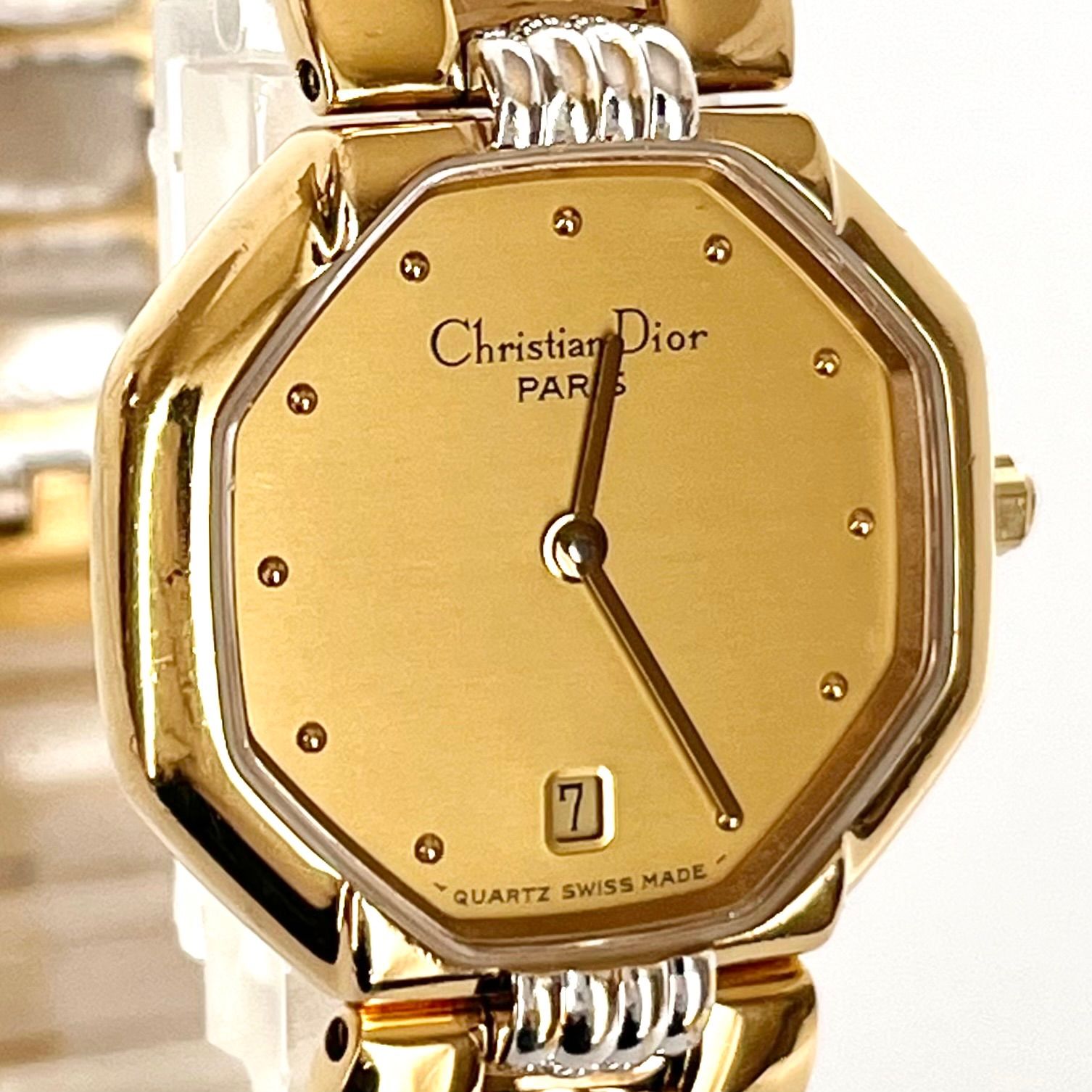 クリスチャンディオール レディース 腕時計 磨き済み 美品】Christian