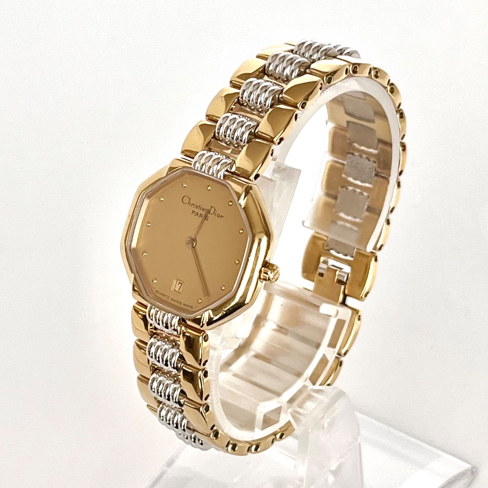 クリスチャンディオール レディース 腕時計 磨き済み 美品】Christian