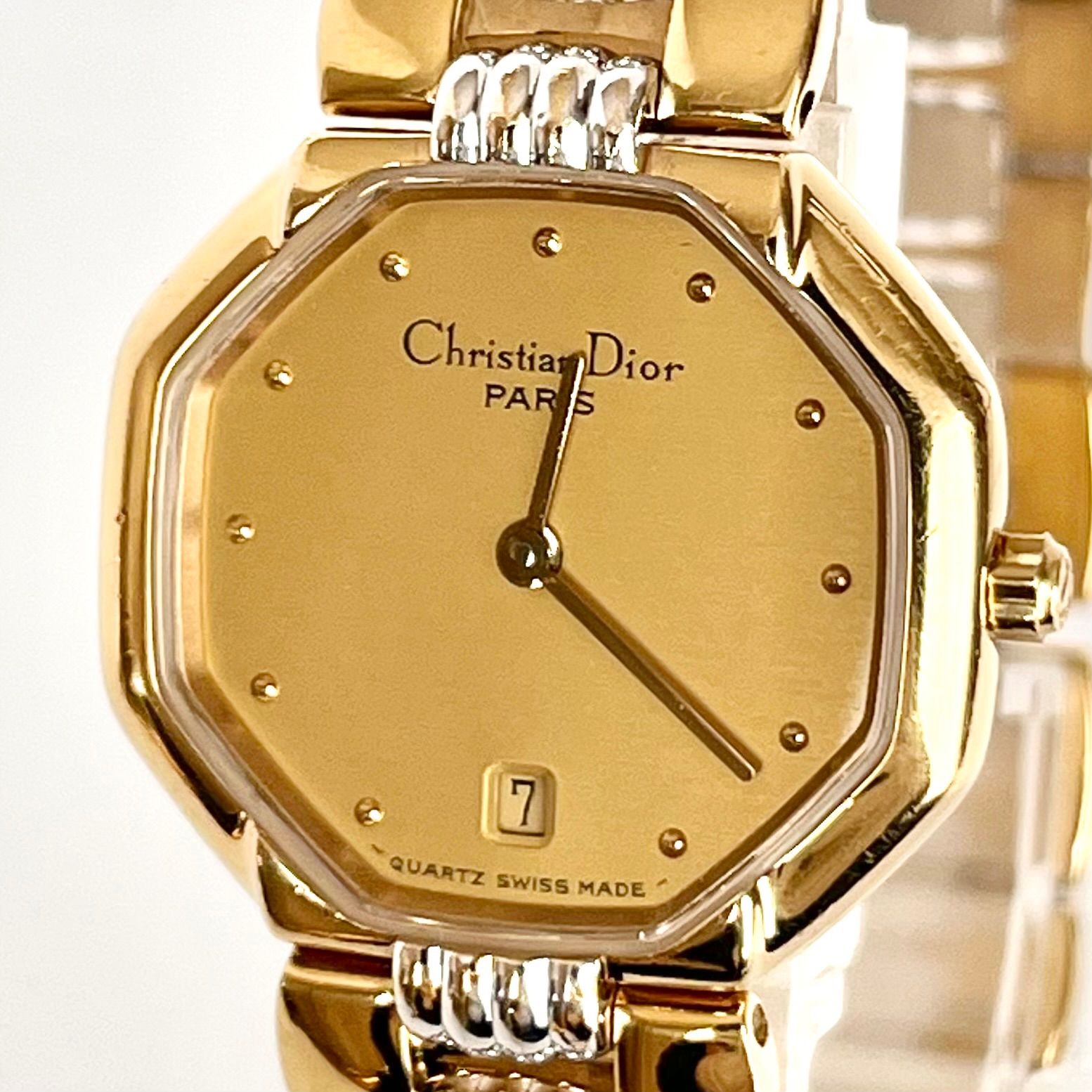クリスチャンディオール レディース 腕時計 磨き済み 美品】Christian