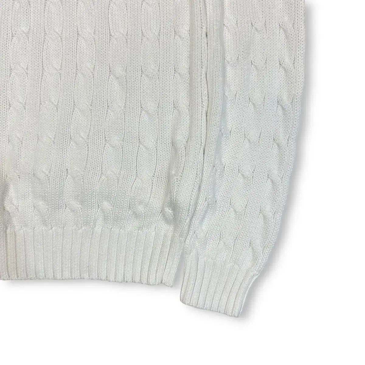 ポロ ラルフローレン ケーブル ニット 白 - メルカリ