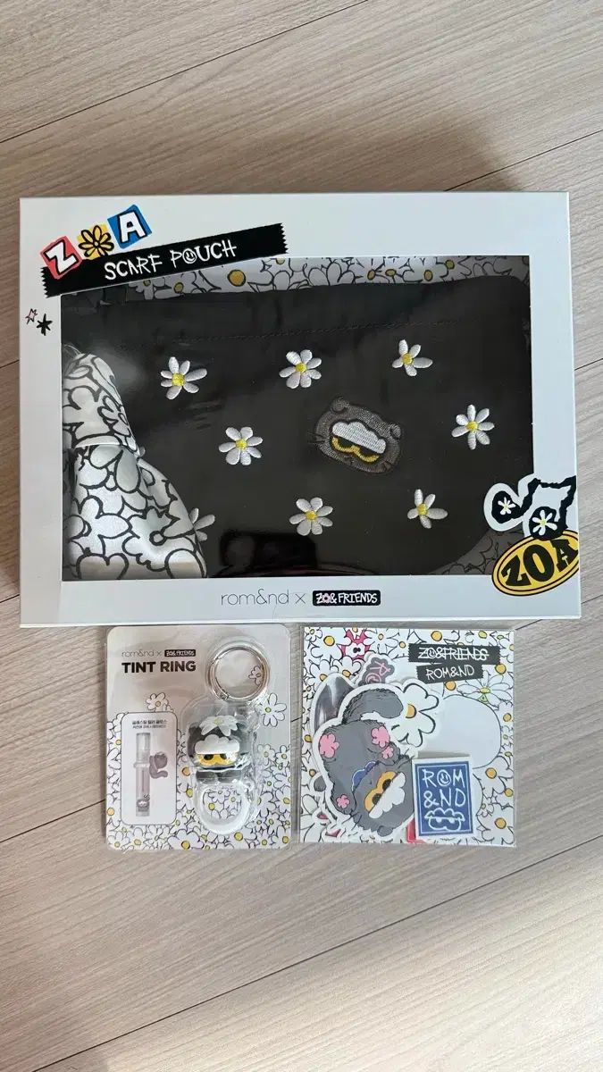 未開封 ロムアンド ジョーアンドフレンズ ジョア G-DRAGON（ジードラゴン） スカーフ ポーチ ＋ ティント リング ＋ ステッカー