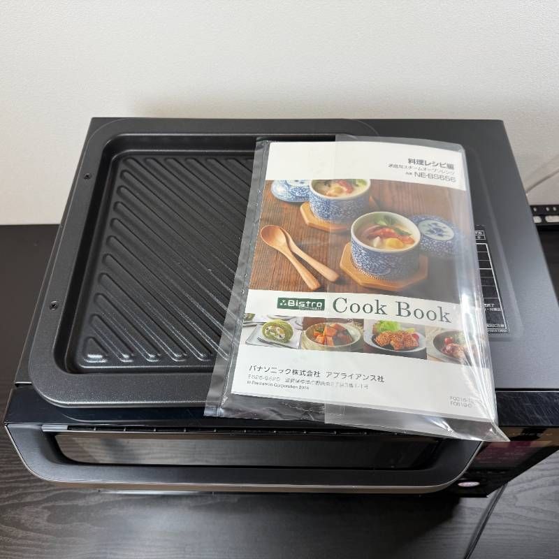  Panasonic ビストロ スチームオーブンレンジ NE BS 656 K 2019年製 グリル皿 レシピ本付 パナソニック オーブンレンジ 電子レンジ オーブン