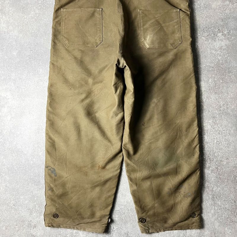 雰囲気系 40 s US NAVY 米軍実物 N-1 後期 デッキ パンツ M | 40年代 ビンテージ ミリタリー USN 海軍 オリーブ ステンシル ジャングルクロス