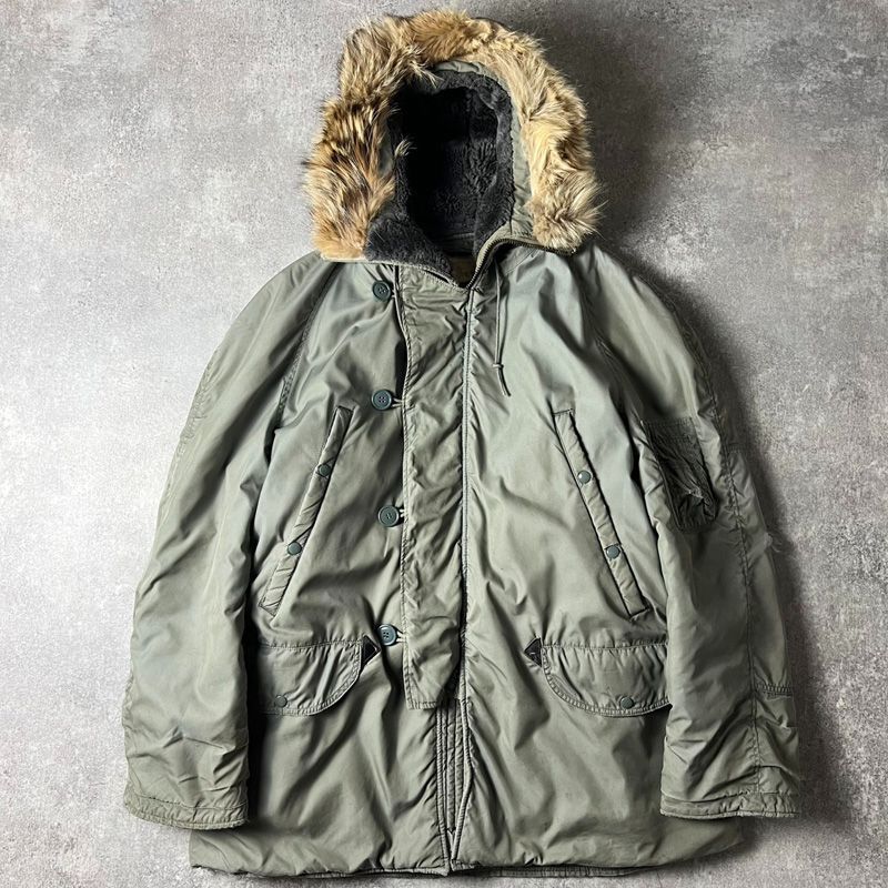 70s 米軍実物 n-3b フライトジャケット ビンテージ コヨーテ 雰囲気系 70s 71年製 USAF 米軍実物 リアル コヨーテファー N-3B