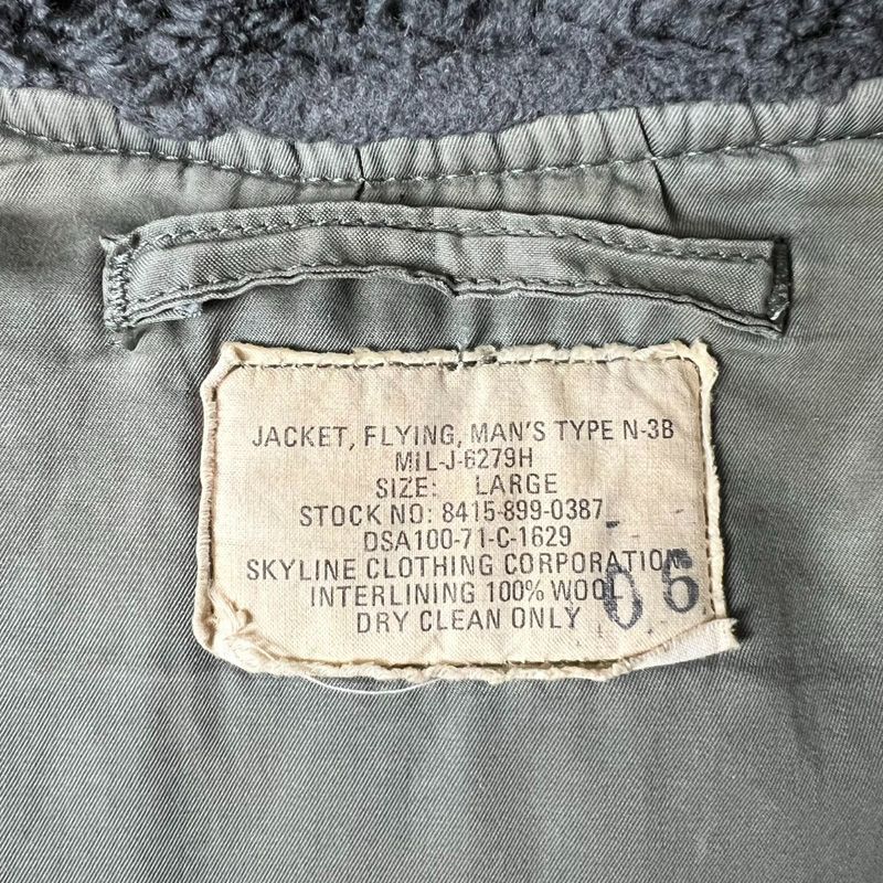 雰囲気系 70s 71年製 USAF 米軍実物 リアル コヨーテファー N-3B フライト