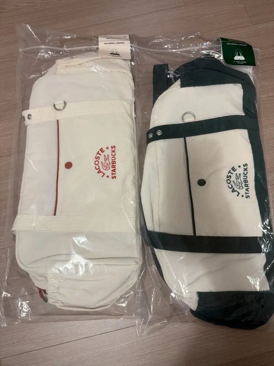 スターバックス ラコステ マルチ バック アイボリー グリーン コラボ