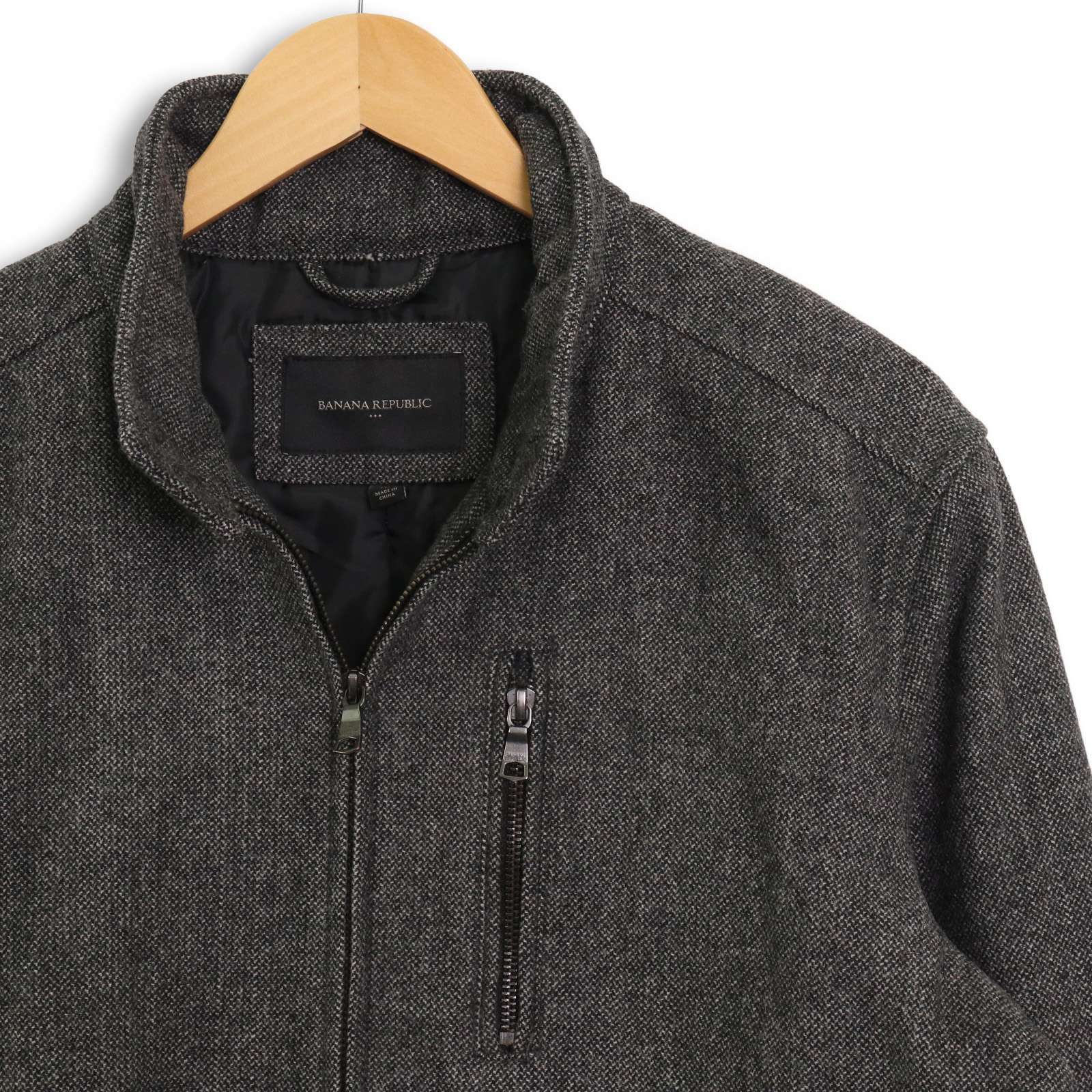 Banana Republic バナナリパブリック 秋冬 ウール混☆ ツイード ジップ