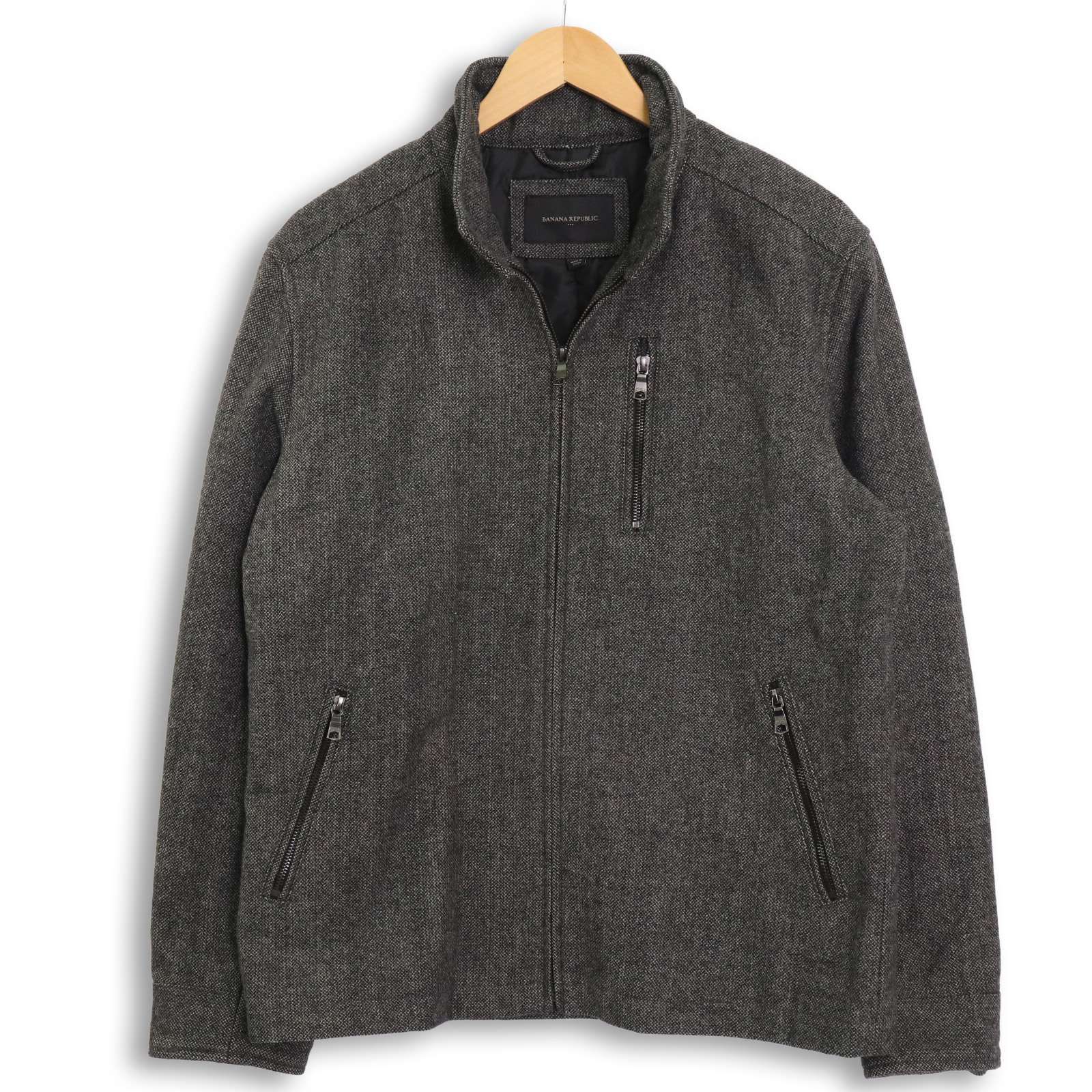 Banana Republic バナナリパブリック 秋冬 ウール混☆ ツイード ジップ