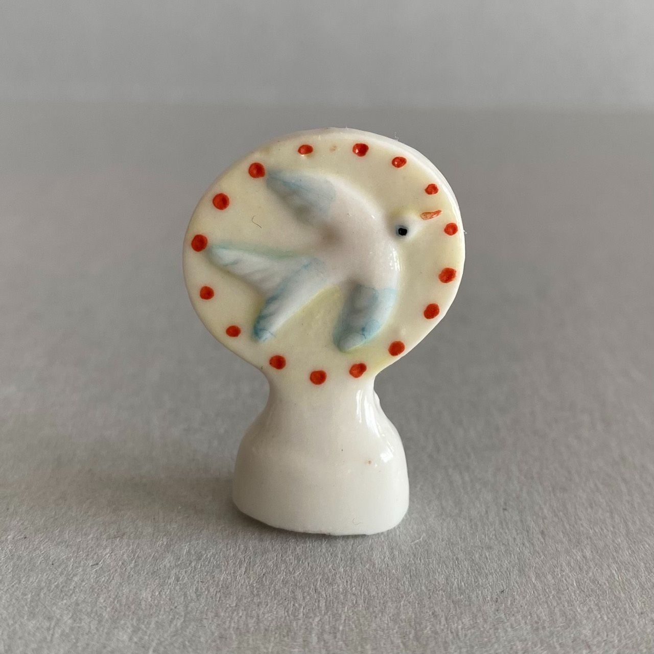 鳩のフェーブ／鳥／フランス雑貨／陶器ミニチュア／ブロカント