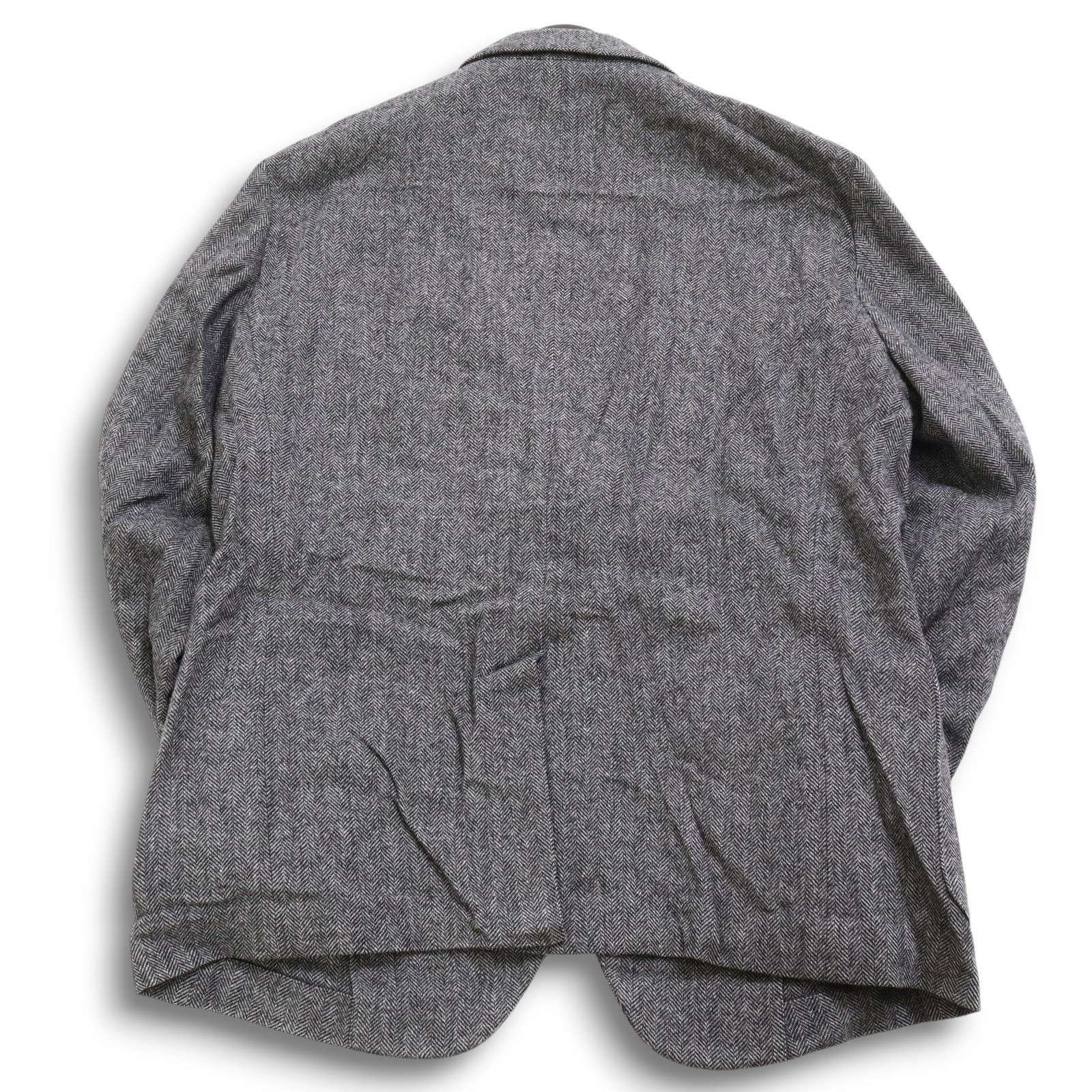 美品✨【ユニクロ シー】テーラードジャケット ヘリンボーン ウール混【L】通勤 UNIQLO ユニクロ 秋冬 ウール☆ ツイード ヘリンボーン テーラード