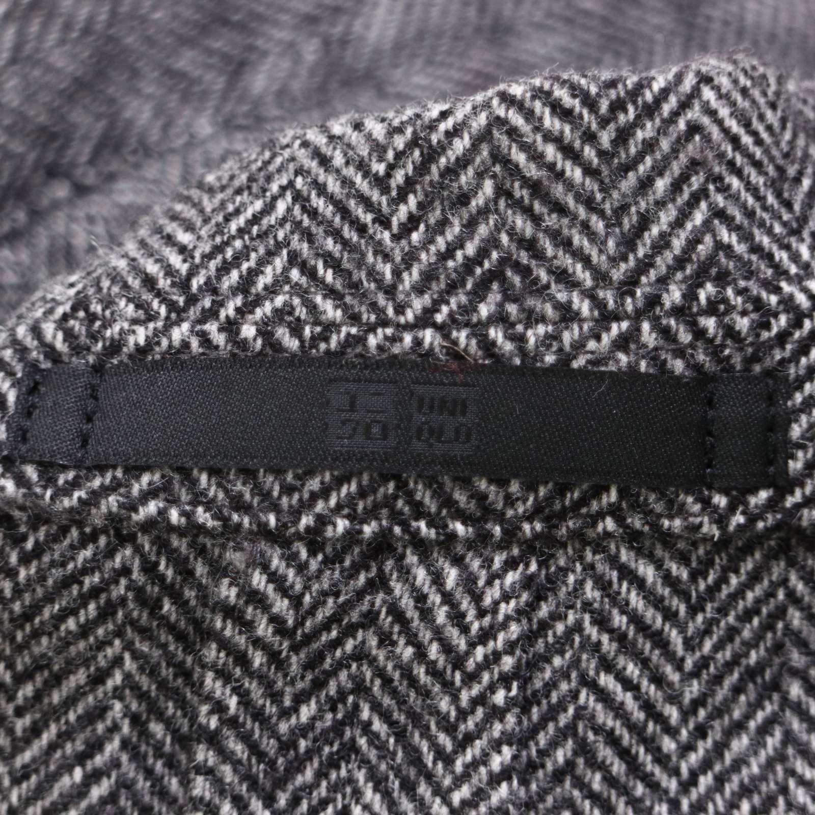 美品✨【ユニクロ シー】テーラードジャケット ヘリンボーン ウール混【L】通勤 UNIQLO ユニクロ 秋冬 ウール☆ ツイード ヘリンボーン テーラード