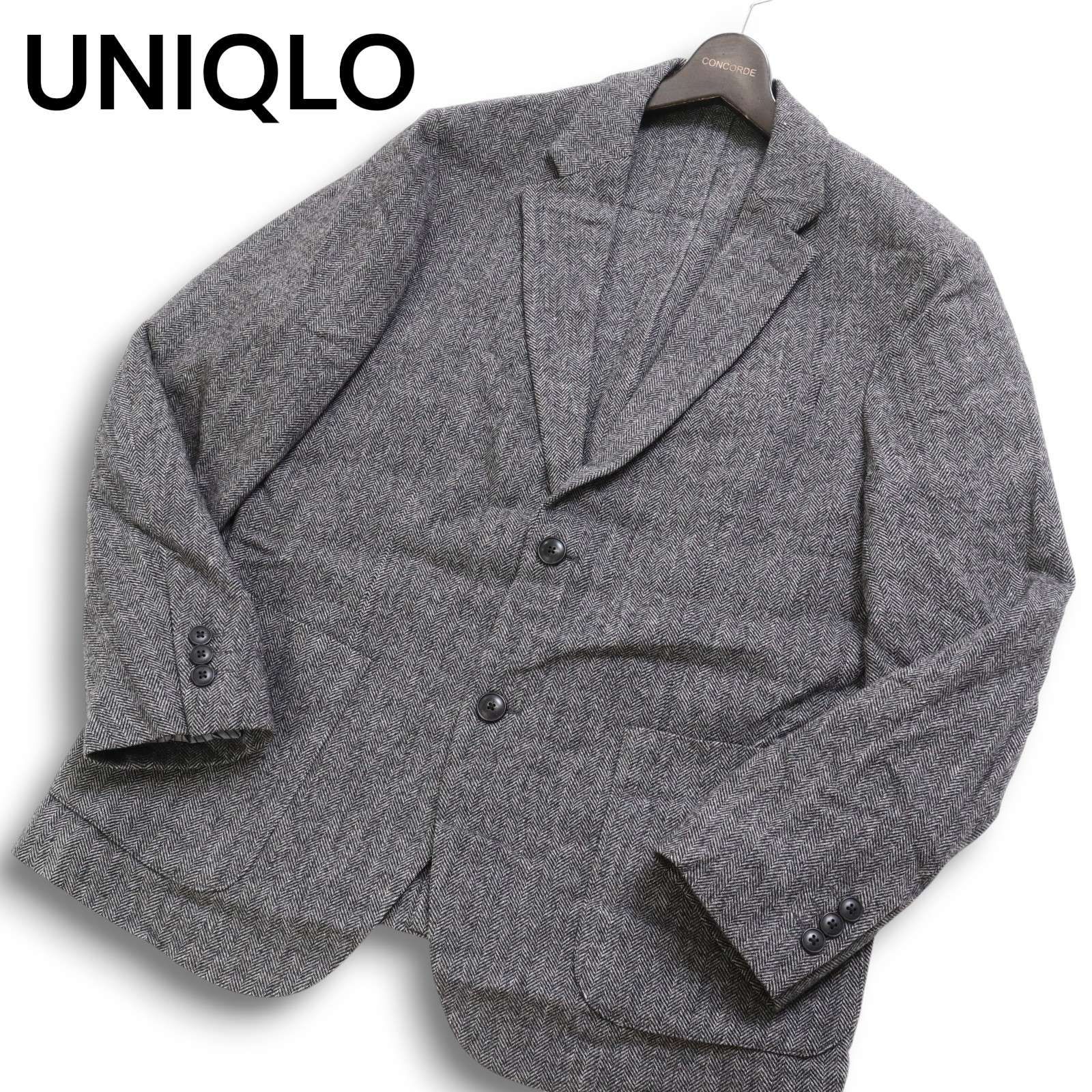 UNIQLO ユニクロ 秋冬 ウール☆ ツイード ヘリンボーン テーラード 