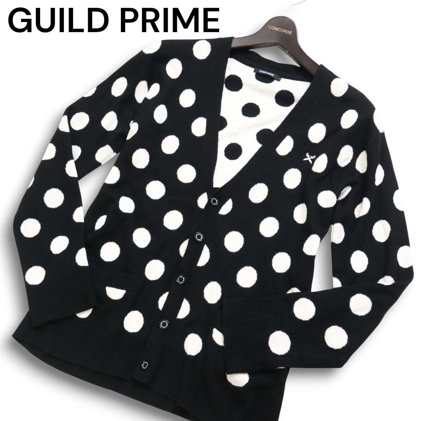 GUILD PRIME ギルドプライム 秋冬 ウール混☆ クロスサーベル刺繍 