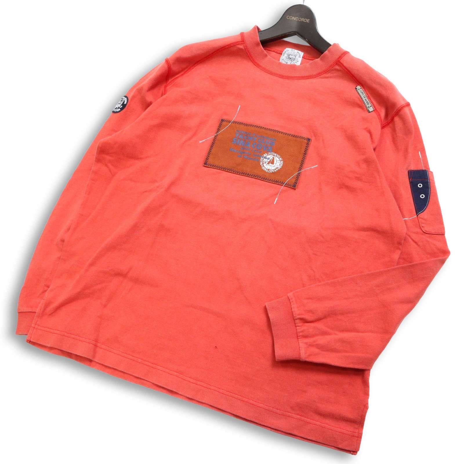 SINACOVA シナコバ 通年 ロゴワッペン☆ 長袖 カットソー ロンTシャツ