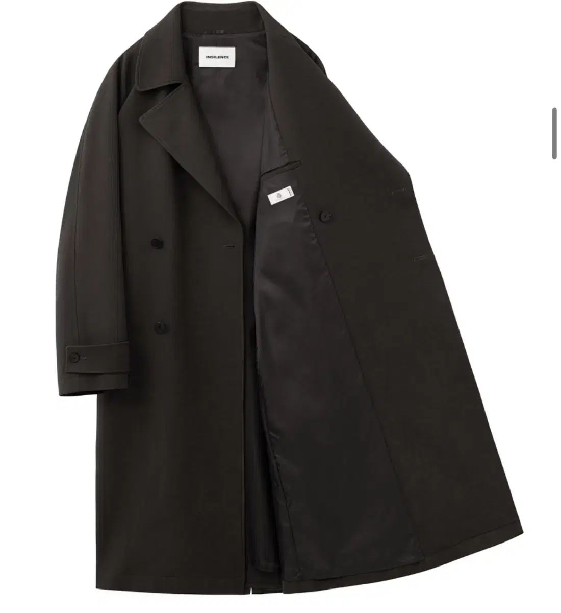 L) INSILENCE インサイレンス ウールブレンド ロング トレンチコート