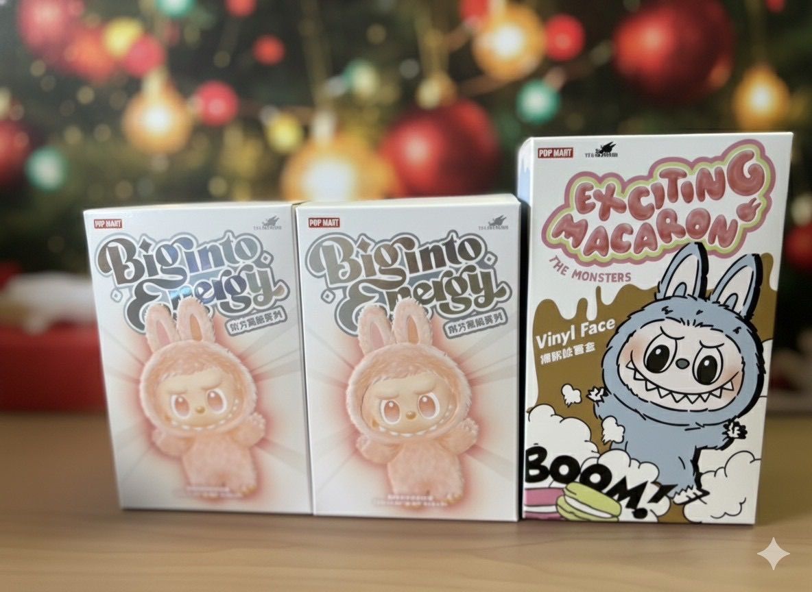 ラブブ POP MART THE Big Into Energy 2ピース - Exciting Macaron 1ピース 計 セット らぶぶ ポップマート 3ピース エナジー マカロン 合計