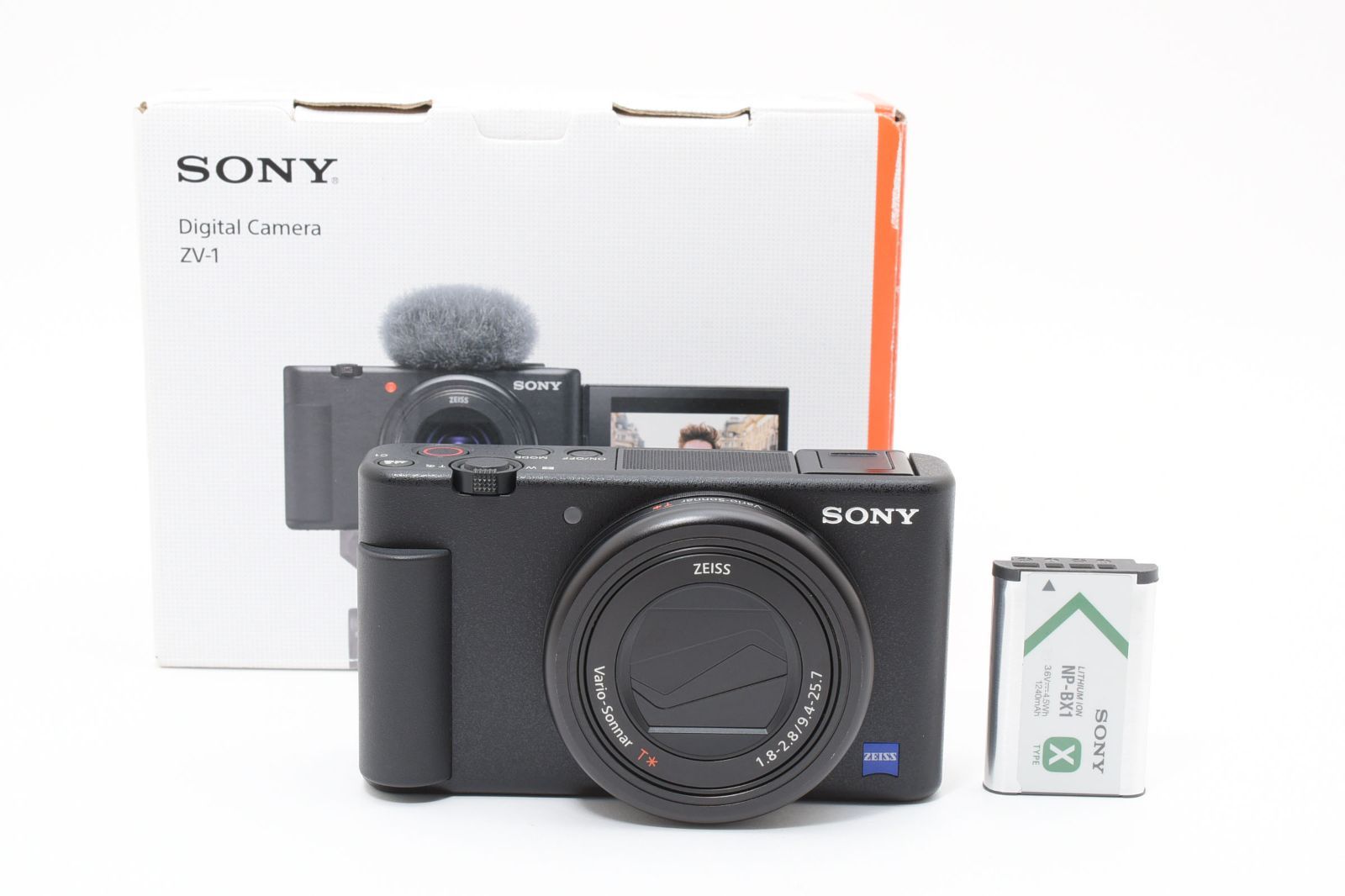 超 上 ソニー SONY VLOGCAM ZV 1 元 き バッテリー付き