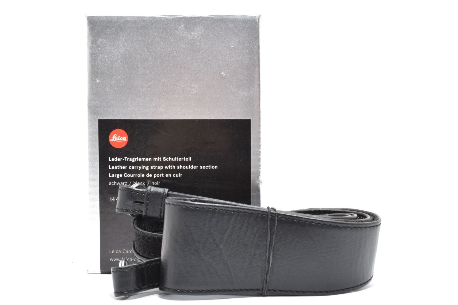 上 ライカ Leica レザーストラップ ワイド 14455 ブラック 元 き