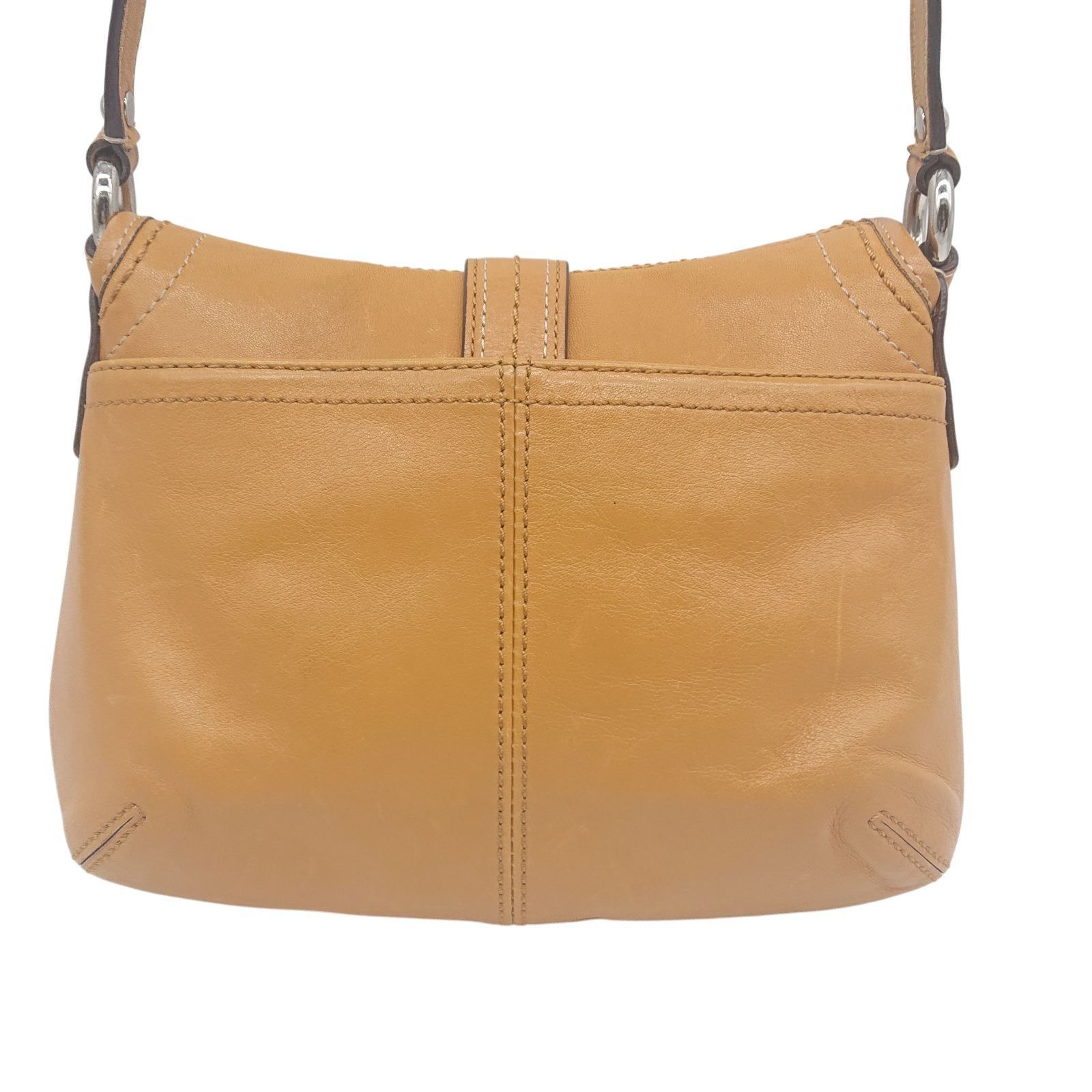 COACH コーチ ショルダーバッグ レザー イエロー マスタード